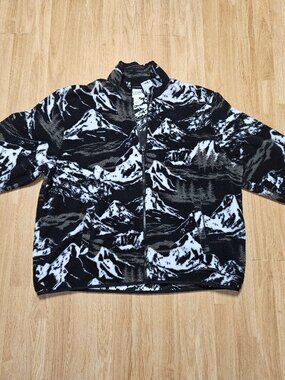 Arizona Mountain Print fleece pullover Mens XXL